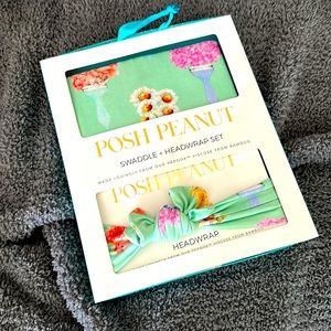 Posh Peanut Renee Swaddle and Headwrap Set